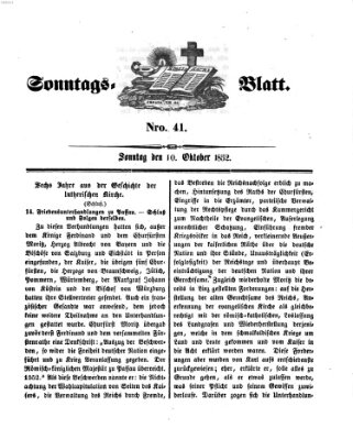 Sonntagsblatt Sonntag 10. Oktober 1852
