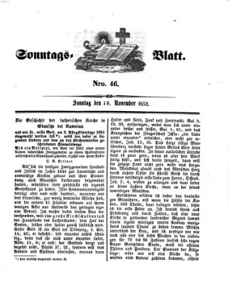Sonntagsblatt Sonntag 14. November 1852