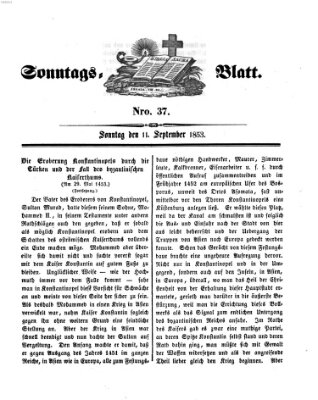 Sonntagsblatt Sonntag 11. September 1853