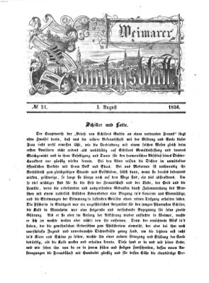 Weimarer Sonntagsblatt Sonntag 3. August 1856