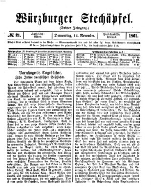 Würzburger Stechäpfel Donnerstag 14. November 1861