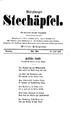 Würzburger Stechäpfel Samstag 28. Juni 1862