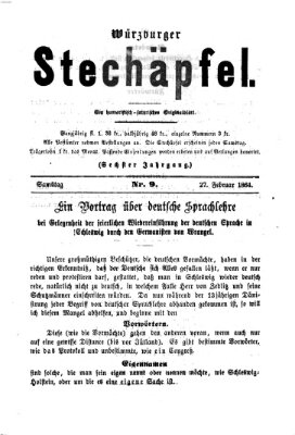 Würzburger Stechäpfel Samstag 27. Februar 1864