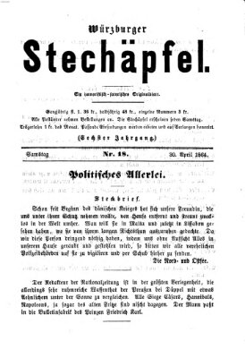 Würzburger Stechäpfel Samstag 30. April 1864