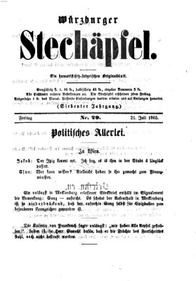 Würzburger Stechäpfel Freitag 21. Juli 1865