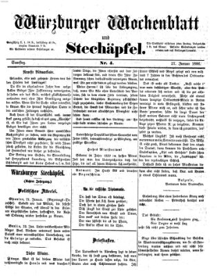 Würzburger Wochenblatt und Stechäpfel (Würzburger Stechäpfel) Samstag 27. Januar 1866