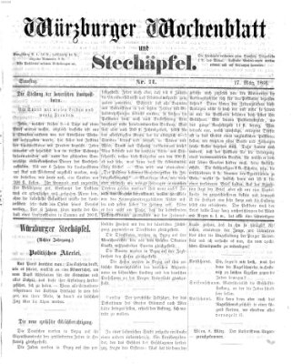 Würzburger Wochenblatt und Stechäpfel (Würzburger Stechäpfel) Samstag 17. März 1866