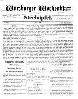 Würzburger Wochenblatt und Stechäpfel (Würzburger Stechäpfel) Samstag 11. August 1866