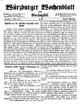 Würzburger Wochenblatt und Stechäpfel (Würzburger Stechäpfel) Samstag 2. März 1867