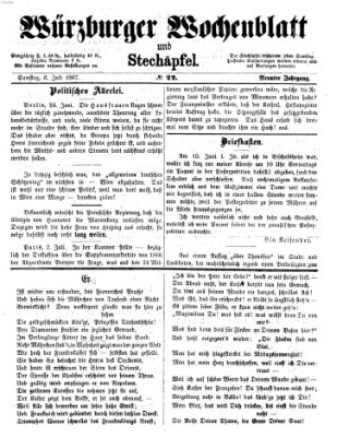 Würzburger Wochenblatt und Stechäpfel (Würzburger Stechäpfel) Samstag 6. Juli 1867