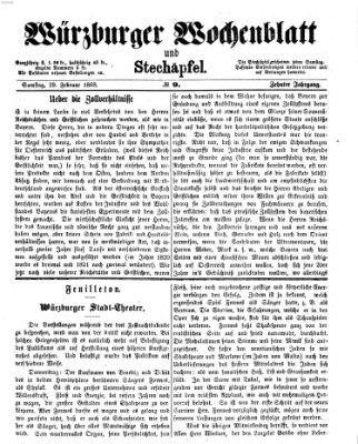 Würzburger Wochenblatt und Stechäpfel (Würzburger Stechäpfel) Samstag 29. Februar 1868