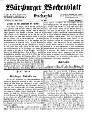 Würzburger Wochenblatt und Stechäpfel (Würzburger Stechäpfel) Samstag 11. April 1868