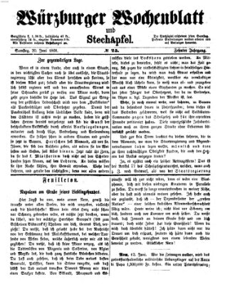 Würzburger Wochenblatt und Stechäpfel (Würzburger Stechäpfel) Samstag 20. Juni 1868