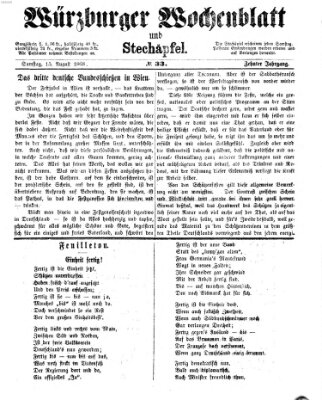 Würzburger Wochenblatt und Stechäpfel (Würzburger Stechäpfel) Samstag 15. August 1868