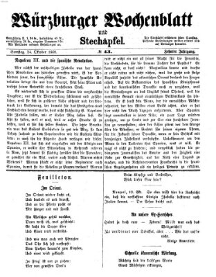 Würzburger Wochenblatt und Stechäpfel (Würzburger Stechäpfel) Samstag 24. Oktober 1868