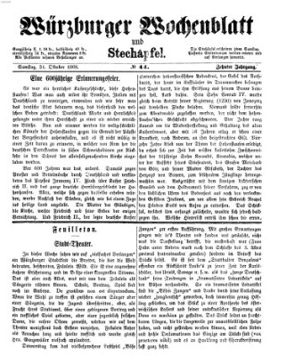 Würzburger Wochenblatt und Stechäpfel (Würzburger Stechäpfel) Samstag 31. Oktober 1868