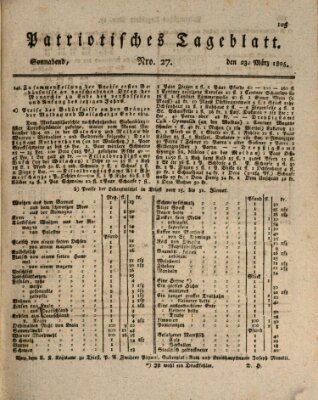 Patriotisches Tageblatt Samstag 23. März 1805