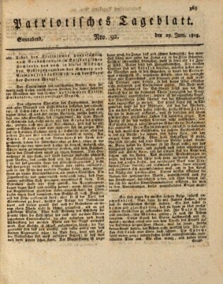 Patriotisches Tageblatt Samstag 29. Juni 1805