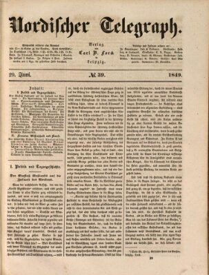 Nordischer Telegraph Freitag 29. Juni 1849