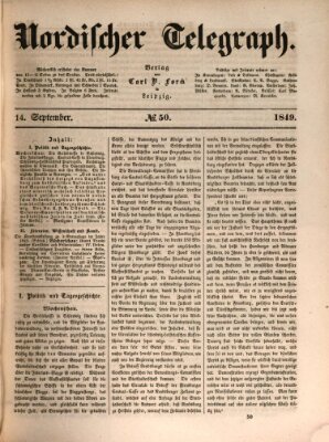 Nordischer Telegraph Freitag 14. September 1849