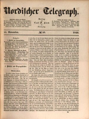 Nordischer Telegraph Freitag 16. November 1849