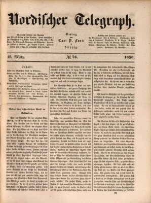 Nordischer Telegraph Freitag 15. März 1850