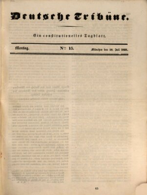 Deutsche Tribüne Montag 18. Juli 1831