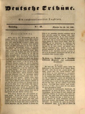 Deutsche Tribüne Samstag 23. Juli 1831