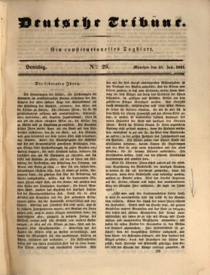 Deutsche Tribüne Sonntag 31. Juli 1831