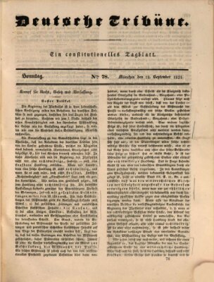 Deutsche Tribüne Sonntag 18. September 1831