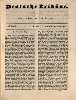 Deutsche Tribüne Montag 10. Oktober 1831