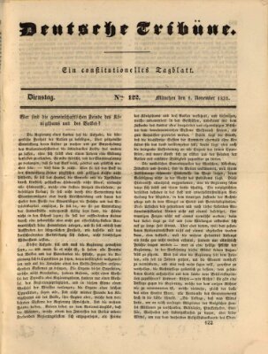 Deutsche Tribüne Dienstag 1. November 1831