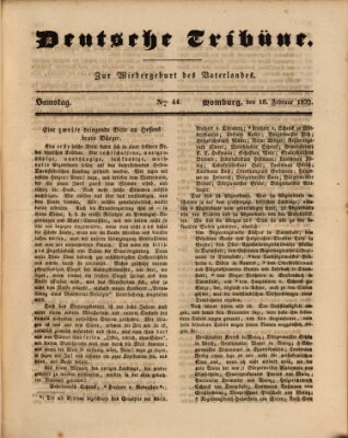 Deutsche Tribüne Samstag 18. Februar 1832