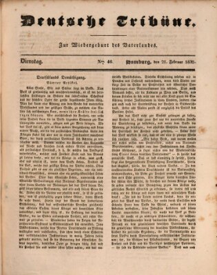 Deutsche Tribüne Dienstag 21. Februar 1832