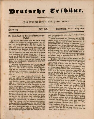 Deutsche Tribüne Samstag 17. März 1832