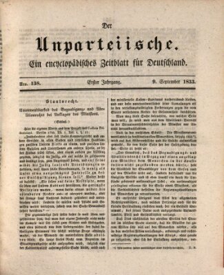 Der Unparteiische Montag 9. September 1833