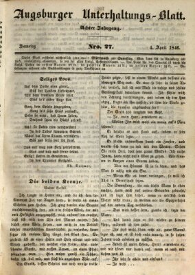Augsburger Unterhaltungs-Blatt Samstag 4. April 1846
