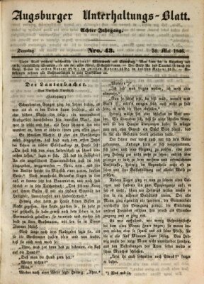 Augsburger Unterhaltungs-Blatt Samstag 30. Mai 1846