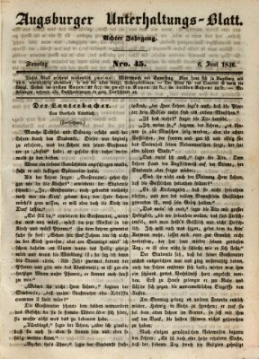 Augsburger Unterhaltungs-Blatt Samstag 6. Juni 1846