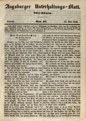 Augsburger Unterhaltungs-Blatt Samstag 13. Juni 1846