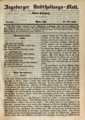 Augsburger Unterhaltungs-Blatt Samstag 11. Juli 1846