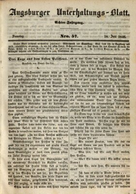 Augsburger Unterhaltungs-Blatt Samstag 18. Juli 1846