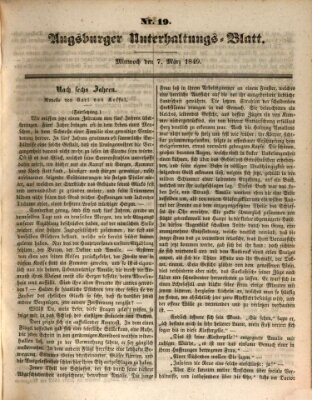 Augsburger Unterhaltungs-Blatt Mittwoch 7. März 1849