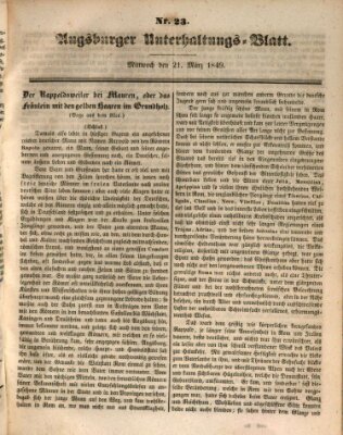Augsburger Unterhaltungs-Blatt Mittwoch 21. März 1849