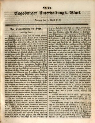 Augsburger Unterhaltungs-Blatt Sonntag 1. April 1849
