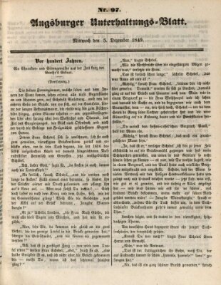 Augsburger Unterhaltungs-Blatt Mittwoch 5. Dezember 1849