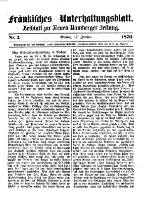 Fränkisches Unterhaltungsblatt (Bamberger Zeitung)