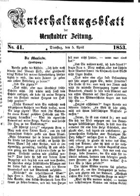 Neustadter Zeitung Dienstag 5. April 1853