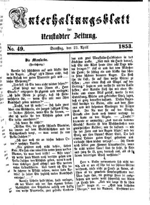 Neustadter Zeitung Samstag 23. April 1853