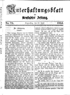 Neustadter Zeitung Donnerstag 23. Juni 1853